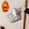 Botas da Moda para Meninas Outono e Inverno Novas Botas Curtas Infantis com Laço de Strass Super Macias Estilo Princesa para Bebê Moda Botas Martin