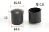 Funda de plástico para tubo cuadrado redondo, tubo redondo de plástico PVC de goma suave negra, protección para mesa y silla, funda antideslizante para pies