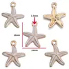DIY Estrela do Mar Concha Concha Série Oceano Liga Esmaltada Acessórios de Joias Pingente de Chave para Roupas Colar