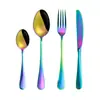 Conjunto de Talheres de Aço Inoxidável Amazon Transfronteiriço 1010 Utensílio Doméstico Faca, Garfo e Colher 24 peças Caixa de Presente Talheres para Festa