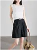 Verano 2025 Nuevos Pantalones Cortos de Traje Rectos Simples de Moda Versátiles para el Trabajo Casual Sueltos Adelgazantes para Mujer