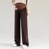 Pantalones de maternidad para primavera y otoño, Pantalones de pierna ancha para uso en exteriores, Pantalones casuales rectos adelgazantes de talla grande para mujeres embarazadas, Atuendo de primavera
