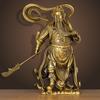 Estátua de Buda Bodhisattva Protetor Weituo de Cobre Fuyoulin para Adoração e Decoração Doméstica