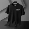 Fabricante Original Camiseta Masculina de Seda de Gelo Manga Curta Tendência 2025 Casual Masculina Gola Redonda Manga Meia Manga Verão Nova Camiseta Não