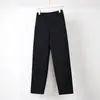 Calça Harem Cropped Nova Estilo Primavera e Outono 2026 de Algodão Titânio Super, Calça Cigarette Solta e Confortável de Cintura Alta com Corte Reto Fluido