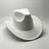 Sombrero de Fieltro de Ala Enrollada de Vaquero Occidental, Superventas Transfronterizo, Sombrero de Fieltro de Lana para Todas las Estaciones, Sombrero de Jazz Unisex de Ala Curva