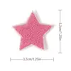 Pegatinas de tela con forma de estrella de cinco puntas en color, venta al por mayor, accesorios para ropa, zapatos y sombreros, parches bordados, pegatinas de tela, sellos de bordado por computadora.