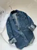 DestacadoYuran 26 Nueva Colección de Principios de Otoño: Chaqueta Camisa de Mezclilla Vintage Lavada Pesado Corte Holgado Estilo Boyfriend