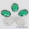 50 Accesorios de Joyería de Materiales DIY Redondos Poligonales Acrílico Cosido a Mano Diamante Agujero Doble Planos Base Diamante Acrílico Caliente