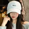 Gorra de Béisbol de Algodón Lavado con Efecto Desgastado de Alta Calidad con Letra para Mujer, Visera Ancha, Copa Suave, Circunferencia de Cabeza Grande, Gorra de Pico de Pato, Nuevo Modelo 2026