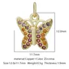 Nueva Tendencia de Moda Colgante de Mariposa con Circonita Microincrustada de Cobre Accesorios de Joyería para Pulsera, Collar, Pendientes, Llavero