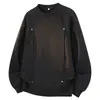 [M-8XL] Nueva sudadera pesada para hombre talla grande 2026, cuello redondo estilo americano, capa base de otoño
