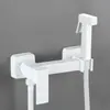 Pistola de Spray para Vaso Sanitário de Liga Metálica Transfronteiriça Chuveiro Embutido Quente e Frio Conjunto Completo de Válvula Misturadora Companheiro de Vaso Sanitário Conjunto de Válvula de Chuveiro