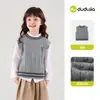 [Obtén 3 USD de descuento al comprar 2 artículos] [Estilo Preppy] Chaleco para Niñas Dudu, Chaleco Cálido de Otoño para Niñas, Ropa Infantil de Moda