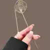 Novo Grampo de Cabelo Leque para Ganhar Dinheiro Estilo Chinês para Mulheres, Grampo de Cabelo com Borla, Grampo de Cabelo Estilo Antigo, Acessórios Diários Modernos Simples da Dinastia Han