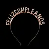 Faixa de Cabelo de Aniversário Europeia e Americana Espanhola Headwear Novo Headwear de Fantasia de Festa Faixa de Cabelo com Letra Amazon