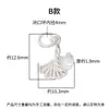 Plata de Ley s925 Estilo Nacional Retro Colgante de Lazo Hoja de Ginkgo Cuerda para Tejer Cuentas DIY Accesorios para Pulseras y Collares de Cristal
