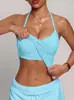 Nuevo Sujetador Deportivo Cruzado de Cuello Halter con Escote en V 2026 para Mujer, Transpirable, que Absorbe la Humedad, Repele el Sudor, Ropa de Yoga para Deportes al Aire Libre y Running