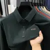 Camisa polo masculina de manga comprida transfronteiriça, novo estilo casual de negócios primavera/outono, macia e amiga da pele