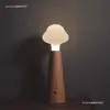 Lámpara de Mesa de Diseñador 2026, Nueva, Creativa, de Madera Maciza, Estilo Madera Natural, Lámpara de Mesita de Noche para Dormitorio de Atmósfera de Gama Alta, Lámpara Minimalista