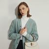 Cardigã Feminino Outono e Inverno Nova Edição Espacial Térmico e Úmido Sete à Prova de Vento Cardigã Casual Moda Jaqueta Feminina