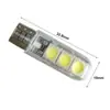 Bombillas LED de silicona para coche resistentes a altas temperaturas para luces de posición, luces de maletero, luces de matrícula W5W T10 5050 6SMD