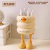 Porta-Caneta Pato Desenho Animado Fofo Aparência Sofisticada Balde de Armazenamento de Leite de Grande Capacidade Cilindro para Pincéis de Maquiagem de Estudante