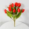 Comercio exterior 9 flores de tulipán artificiales flores falsas decoración del hogar exhibición proyecto de paisajismo Juanhua Flores