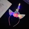 Puesto de Diademas en Mercado Nocturno Accesorios para el Cabello Diadema Luminosa Infantil Empujar Tarjeta de Unicornio Lugar Escénico Productos Populares