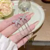 Aretes de Borla de Mariposa para Mujer, Aretes Versátiles de Personalidad como de Hada, Circonia Súper Brillante, Aretes de Lujo de Alta Gama, Aretes como de Hada