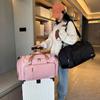 Bolsa de Viaje de Corta Distancia, Bolso Bandolera de Hombro de Gran Capacidad, Mochila, Compartimento Independiente para Zapatos, Bolsa Deportiva de Fitness con Separación Seca y Húmeda para Mujeres