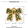 Estilo Europeo y Americano Máscara de Esmalte Colorida Colgante de Acero Inoxidable DIY para Mujeres, Collar con Lazo de Pedrería, Colgante de Joyería de Acero de Titanio