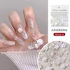 Internet Celebrous Popular Camellia Hibiscus Flor Nail Art Joias Preto Ameixa Molho Magic Color Unhas Decoração Acessórios Set