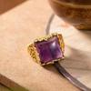 Anel de Jade Aberto Elegante Vintage Anel Anel Prata 925 Original e Tianshi Feminino Elegante Simples