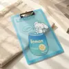 Perro de Orejas Grandes de Dibujos Animados Portapapeles Transparente de Acrílico Tamaño A4 Impermeable Engrosado Papelería para Estudiantes Tablero de Escritura Carpeta de Documentos