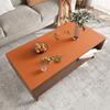 Mantel de Mesa de Centro de Stock Listo Rectangular para Mueble de TV, Mesa de Noche, Impermeable y a Prueba de Aceite, Mantel Lavable, Mantel de Mesa de Cuero, Mantel