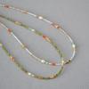 Collar elegante y muy fino con cuentas de perlas de circón texturizado transparente retro de diseño de nicho de estilo japonés y coreano para mujer