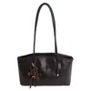 Moda Transfronteiriça Bolsa Feminina Bolsa de Ombro Pu Grande Capacidade Bolsa Tote para o Trabalho 2025 Versátil Retrô Simples Bolsa Feminina Atacado