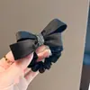 Laço de Cetim Elegante de Luxo de Alta Qualidade com Grampo de Cabelo de Diamante Elástico Feminino Corda de Cabelo Faixa de Cabelo para Rabo de Cavalo Acessórios de Cabelo Novo