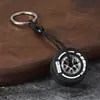 Llavero de neumático pequeño de goma blanda transfronterizo con cubo de rueda personalizado y logotipo a doble cara, accesorio de llavero de neumático regalo al por mayor