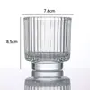 Taza de Vidrio para Velas DIY Vidrio Transparente Engrosado Estilo Escandinavo Velas de Aromaterapia Adornos de Velas de Vidrio Transparente para Sala de Estar