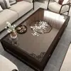 Nuevo Mantel Individual para Mesa de Café Estilo Chino, Impermeable, Resistente al Aceite, Lavable, Vidrio Suave Transparente, Sensación de Lujo de Gama Alta para Sala de Estar, Mantel, Mantel para Mesa de Comedor