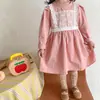 Vestido de encaje para niña estilo coreano, vestido estilo baby doll elegante y lindo, vestido de princesa para niños de 1 a 6 años