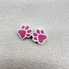 Série Patas de Cachorro Cartoon Coloridas Lascas de Madeira DIY Case de Celular de Madeira Criativo Caixa de Armazenamento de Patches Acessórios Decorativos para Fivela de Sapato