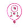 Spot Frozen Princesa Elsa Jóias Amor Gem Colar Pulseira Anel Brincos Conjunto de Quatro Peças