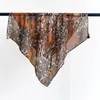 Pañuelo pequeño cuadrado de algodón y lino color marrón estilo Maillard para mujer, estilo nuevo, elegante y versátil, pañuelo decorativo para la cabeza, diadema, pañuelo de cuello, accesorio para la cintura