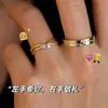 Amantes Aficionados Color Estrella de Cinco Puntas Anillo de Boda de Pareja Brillo Atmósfera Clásica Elegante Sentido de Nicho Anillo de Amor a Larga Distancia