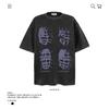 Marca de Moda Retro Estilo Americano Diseño de Gorro Camiseta de Manga Corta Estampada para Hombre Hip Hop Calle Holgada Cuello Redondo Top Casual