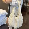 Bolsa Tote Estrela Estilo Casual Coreano para Mulheres Grande Capacidade Versátil de Ombro/Mão Moda Plissada para o Dia a Dia Bolsa de Ombro