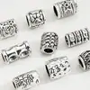 Accesorios transfronterizos DIY de aleación de plata de Xizang tubo recto joyería de plata antigua cuenta espaciadora hebilla de collar hebilla de pulsera hebilla de trenza sucia